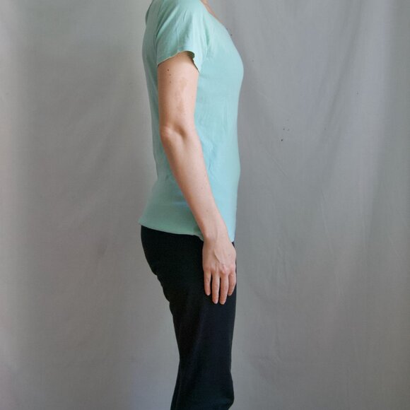 Merona Light Aqua Blue Short Sleeved Shirt - Picture 2 of 8